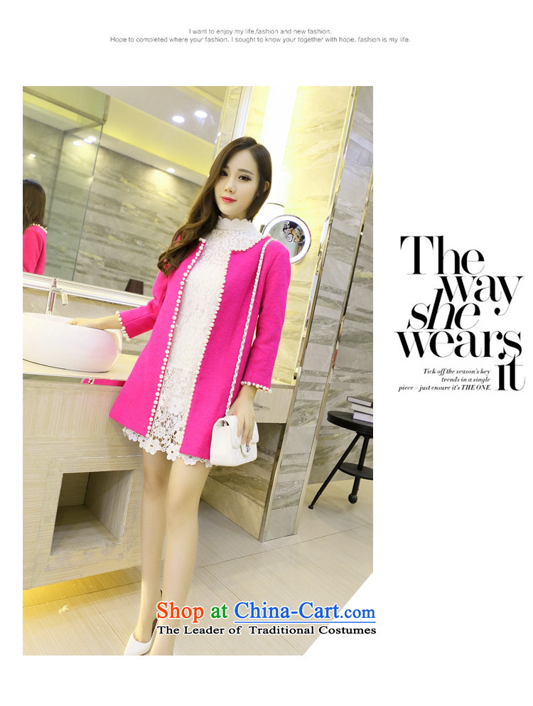 Send Mia 2015 Fall/Winter Collections Korean version of the new president thick hair? long in cultivating the jacket a wool coat of red M pictures winter, prices, brand platters! The elections are supplied in the national character of distribution, so action, buy now enjoy more preferential! As soon as possible.