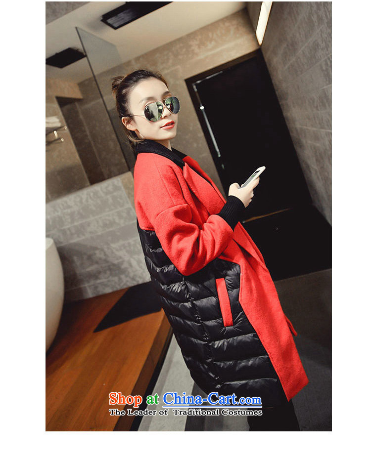 Xu Chong Chau New) 2015 female woolen stitching? long jacket, thick robe thread cuff cotton coat red cloak M code picture, prices, brand platters! The elections are supplied in the national character of distribution, so action, buy now enjoy more preferential! As soon as possible.
