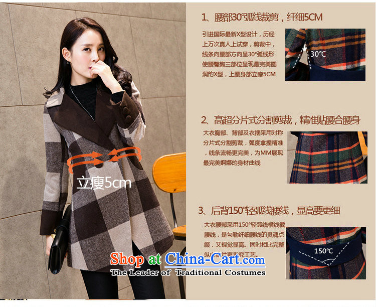 Xu Chong 2015 winter new women's Taliesin Korean Sau San, reverse collar gross double pocketed large jacket? code wool a wool coat Dark Blue M code picture, prices, brand platters! The elections are supplied in the national character of distribution, so action, buy now enjoy more preferential! As soon as possible.