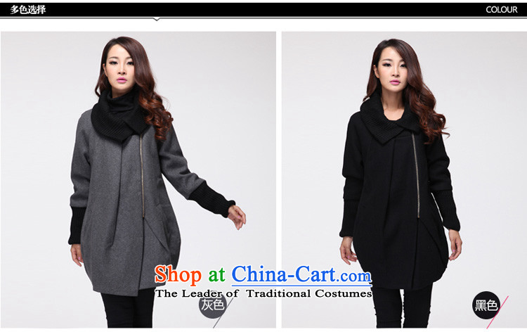 Hee-m to increase women's code? COAT 2015 gross autumn and winter load new Korean people in thin graphics thick long hair? jacket thick mm female Cardigan Gray 2XL Photo, prices, brand platters! The elections are supplied in the national character of distribution, so action, buy now enjoy more preferential! As soon as possible.