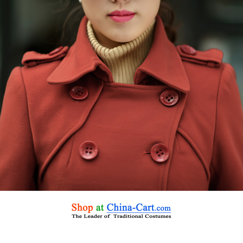 34.37 The new autumn 2015, yet women's original temperament in long-sleeved long Sau San gross large jacket coat? female thick hair sister? 1325 red iron L  Details within the recommended size, yet (BIAOSHANG biao) , , , shopping on the Internet