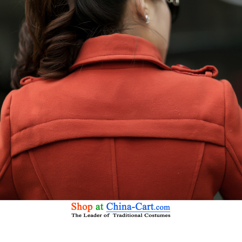 34.37 The new autumn 2015, yet women's original temperament in long-sleeved long Sau San gross large jacket coat? female thick hair sister? 1325 red iron L  Details within the recommended size, yet (BIAOSHANG biao) , , , shopping on the Internet