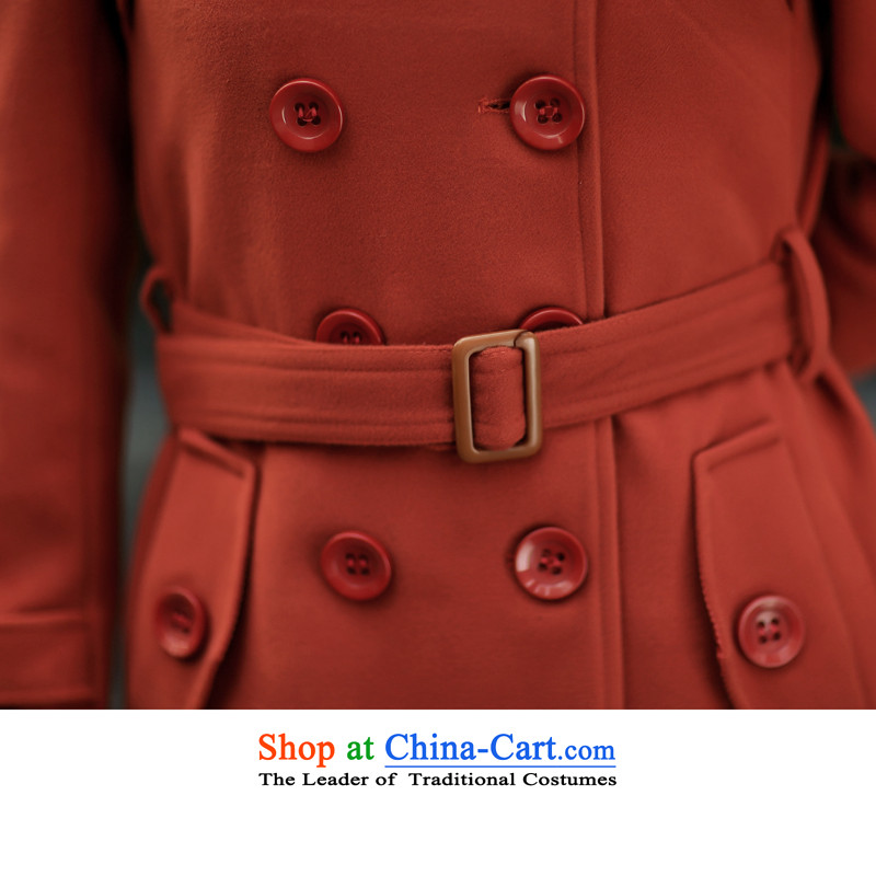 34.37 The new autumn 2015, yet women's original temperament in long-sleeved long Sau San gross large jacket coat? female thick hair sister? 1325 red iron L  Details within the recommended size, yet (BIAOSHANG biao) , , , shopping on the Internet