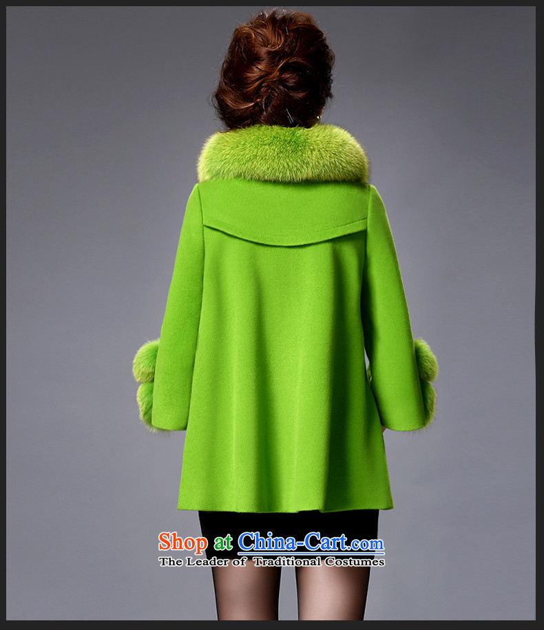 Isabel La Carconte 2015 autumn and winter new gross female elegant & luxurious coats? Fox gross for 7 cuff cloak over the medium to longer term, woolen coat YS1008 maize yellow XXL picture, prices, brand platters! The elections are supplied in the national character of distribution, so action, buy now enjoy more preferential! As soon as possible.