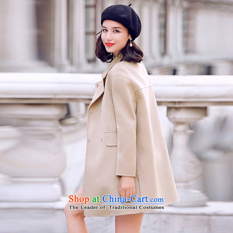 Ho Pui 2015 autumn and winter coats new double-side female Sau San? butted long hair, wool a wool coat m White pre-sale 7 days of Pei (lanpei M) , , , shopping on the Internet