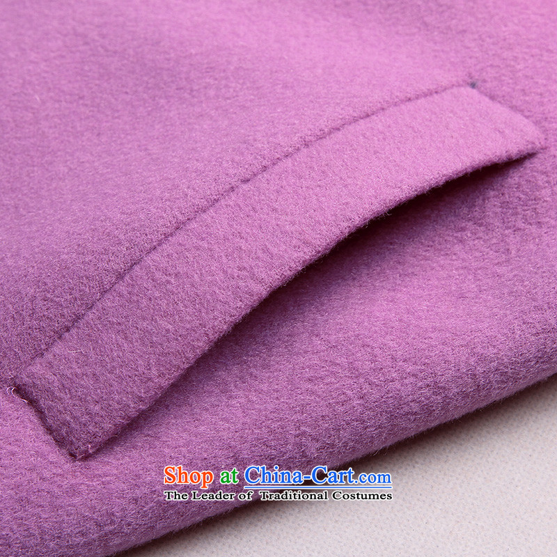 Ho Pui 2015 autumn and winter new women's double-sided woolen coat female temperament long wool Sau San? The Purple M, coat (lanpei Pei) , , , shopping on the Internet