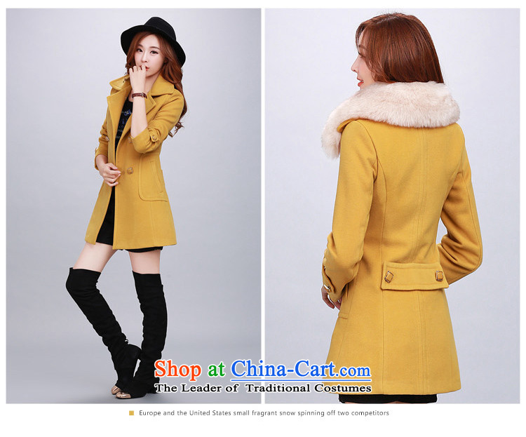 Autumn Yimei gross girls long coats? jacket, autumn and winter new Korean version for a blouse Nagymaros -2018 Yellow XL Photo, prices, brand platters! The elections are supplied in the national character of distribution, so action, buy now enjoy more preferential! As soon as possible.