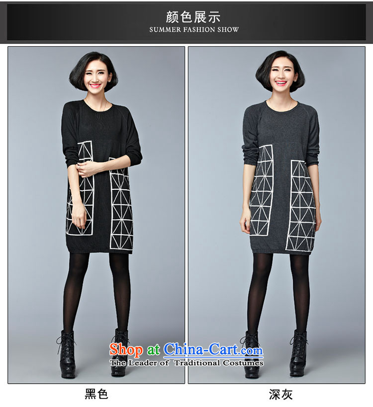 Mr James TIEN Yi Won thick people women larger sister autumn 2015 thick graphics in thin Long Neck Knitted Shirt female Korean Head Kit to increase wear shirts thick black large large Tien numbers are suitable for 95 to 155 yards to the burden is indeed a picture, prices, brand platters! The elections are supplied in the national character of distribution, so action, buy now enjoy more preferential! As soon as possible.
