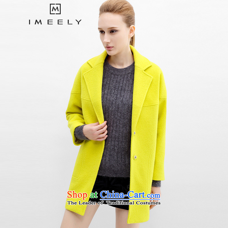 2015 Fall/Winter Collections IMEELY new yellow rotator cuff falls short hair? jacket, a wool coat yellow M,IMEELY,,, shopping on the Internet