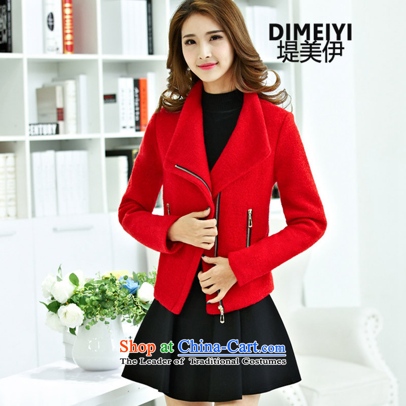Entities of the United States and Iraq of autumn and winter 2015 new small Heung-aristocratic Women's jacket? gross short of Sau San coats red US-Iraqi entities XL, (DIMEIYI) , , , shopping on the Internet