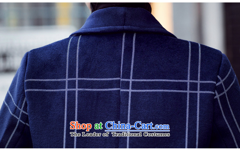 Diffuse and sum 2015 Fall/Winter Collections new coats girl Won)? Edition Leisure and latticed gross jacket female load spring and autumn? a medium to long term, Navy L picture, prices, brand platters! The elections are supplied in the national character of distribution, so action, buy now enjoy more preferential! As soon as possible.