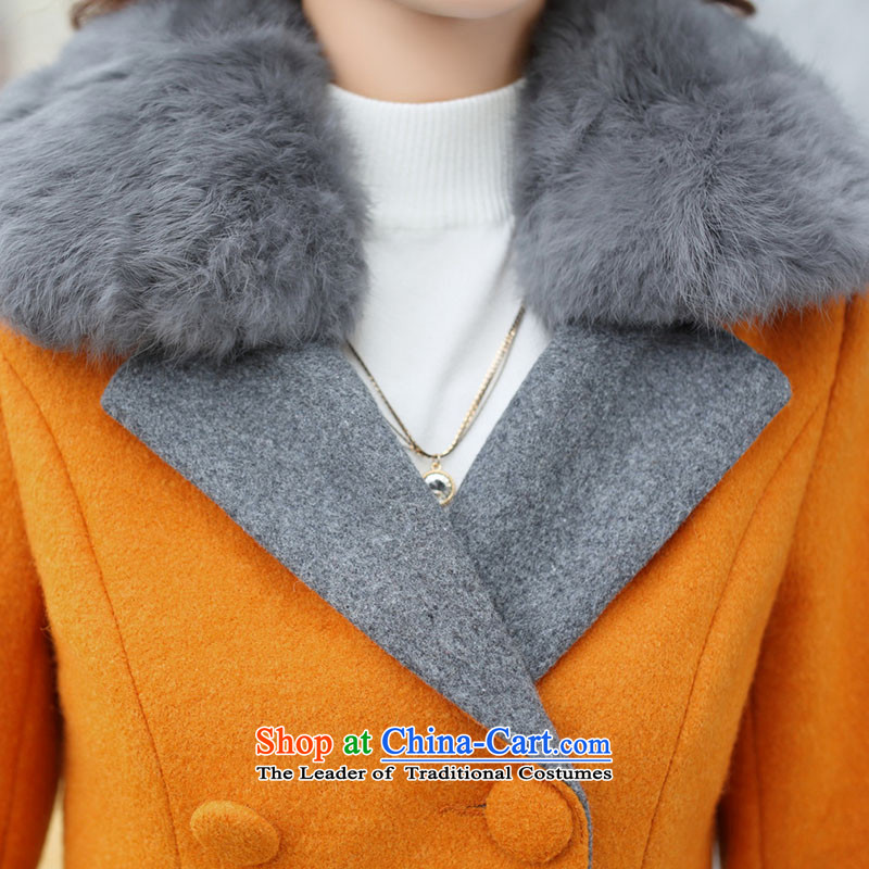 Vera wind of autumn and winter 2015 new Korean version is smart casual Foutune of medium to long term, wool large roll collar really gross double-jacket coat gross Sau San?' Kim Ho M Vera winds (W-LAFONT) , , , shopping on the Internet