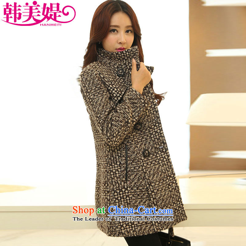 The Korea-U.S. customers Gross? for winter coats women 2015 new Korean version of large numbers of Sau San cashmere overcoat M038 Brown M, Korea-U.S. customers , , , shopping on the Internet