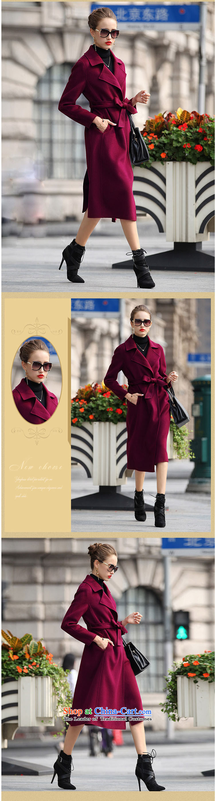 Mine-mai (LEIMAI) 2015 autumn and winter coats new double-side in long double-sided cashmere overcoat hand-made woolen coats of Sau San plain and color pictures, prices, S brand platters! The elections are supplied in the national character of distribution, so action, buy now enjoy more preferential! As soon as possible.