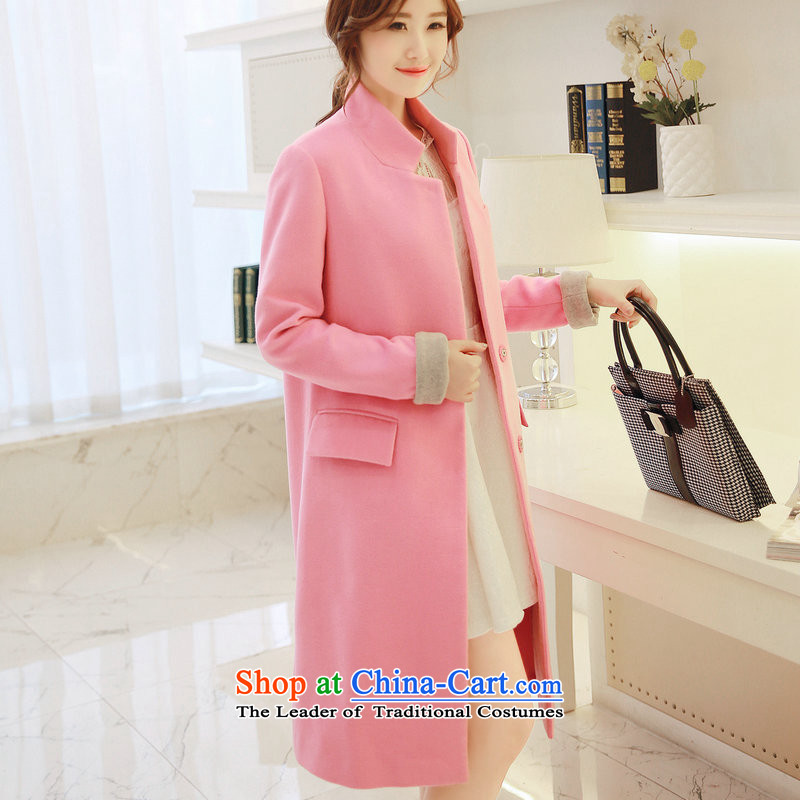 The interpolator Angel 2015 a wool coat winter new women's Korea long-sleeved Pullover pure color woolen coat gross? The Red M, Female jacket angel's shopping on the Internet has been pressed.