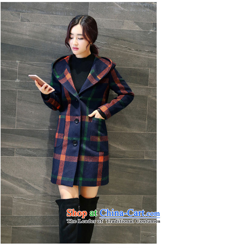 2015 Autumn and Winter Storm girls new grid gross girls coat? Long Korean Sau San video thin double-cap stylish girl jacket? gross red and yellow color of coats M picture, prices, brand platters! The elections are supplied in the national character of distribution, so action, buy now enjoy more preferential! As soon as possible.