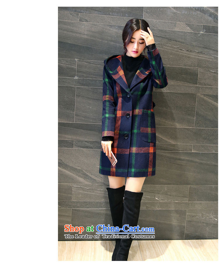 2015 Autumn and Winter Storm girls new grid gross girls coat? Long Korean Sau San video thin double-cap stylish girl jacket? gross red and yellow color of coats M picture, prices, brand platters! The elections are supplied in the national character of distribution, so action, buy now enjoy more preferential! As soon as possible.