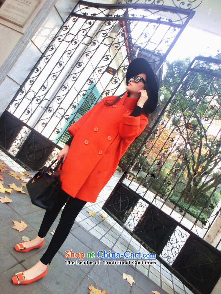 Athena Chu poetry, gross? 2015 Women's jacket coat Fall/Winter Collections of new gentle lady of Korea fashion, long a wool coat 3909 red-orange L picture, prices, brand platters! The elections are supplied in the national character of distribution, so action, buy now enjoy more preferential! As soon as possible.