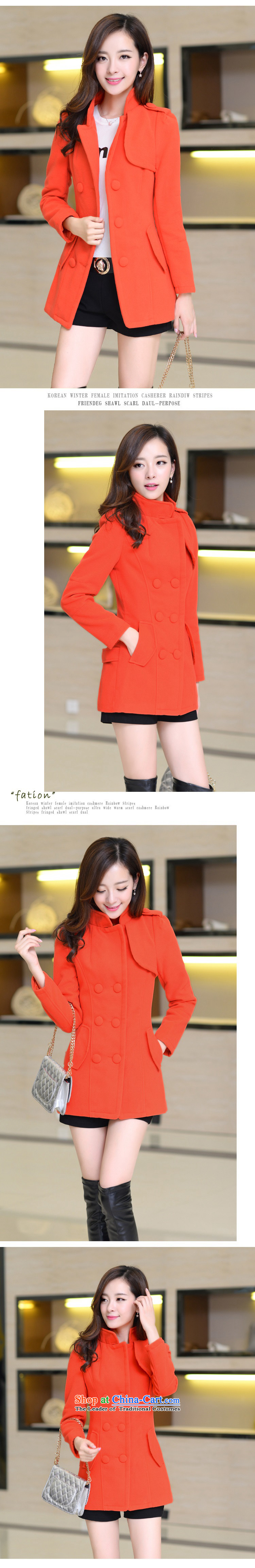 Not thick clothes for autumn and winter by the new 2015 gross girls jacket? Long Korean video thin hair so Sau San coats female orange L picture, prices, brand platters! The elections are supplied in the national character of distribution, so action, buy now enjoy more preferential! As soon as possible.