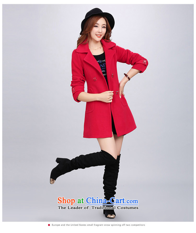 El ink Joseph 2015 new gross? female Korean jacket coat in the long hair?)? a wool coat Connie sub-jacket for autumn and winter navy with gross emulation for pictures, prices, XXL brand platters! The elections are supplied in the national character of distribution, so action, buy now enjoy more preferential! As soon as possible.