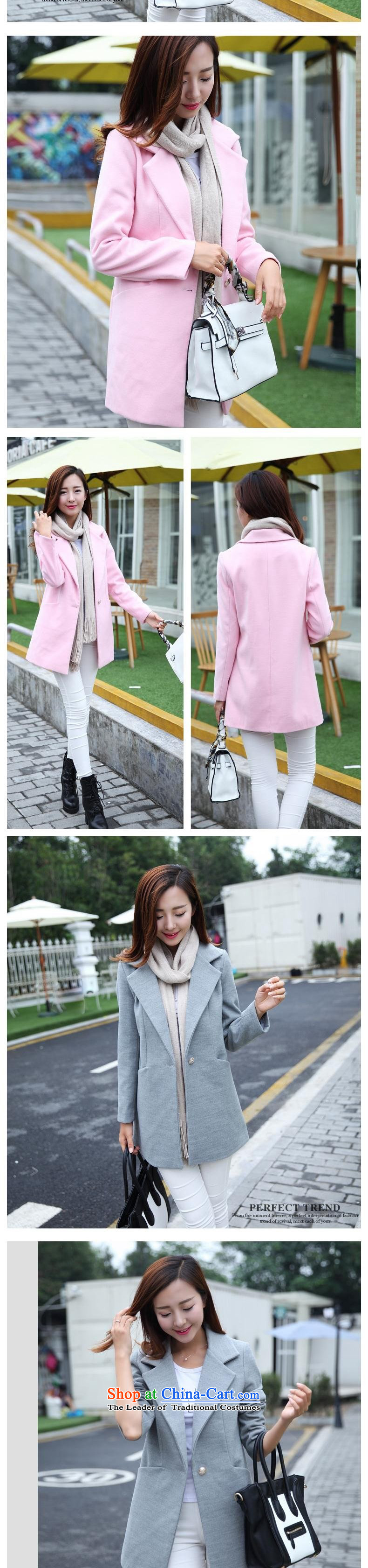 The well-being of autumn and winter 2015 met the new Korean women in long hair? female suits for coat large a light gray L picture, prices, brand platters! The elections are supplied in the national character of distribution, so action, buy now enjoy more preferential! As soon as possible.