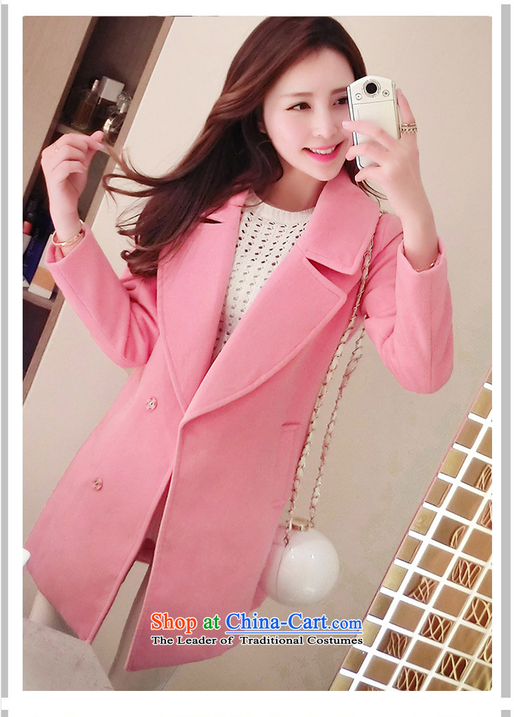 Teenage girls in turmoil? coats of autumn and winter new Korean version of Sau San Connie sub-coats female Stylish coat women? gross light pink thick M picture, prices, brand platters! The elections are supplied in the national character of distribution, so action, buy now enjoy more preferential! As soon as possible.