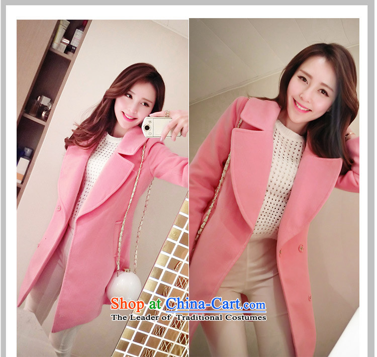 Teenage girls in turmoil? coats of autumn and winter new Korean version of Sau San Connie sub-coats female Stylish coat women? gross light pink thick M picture, prices, brand platters! The elections are supplied in the national character of distribution, so action, buy now enjoy more preferential! As soon as possible.