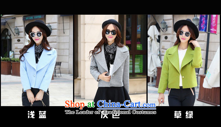 Yi code 12.01 2015 autumn and winter New Women Korean wool double-side gross Sau San? female short of coat han bum small incense wind wool a wool coat green. M picture, prices, brand platters! The elections are supplied in the national character of distribution, so action, buy now enjoy more preferential! As soon as possible.