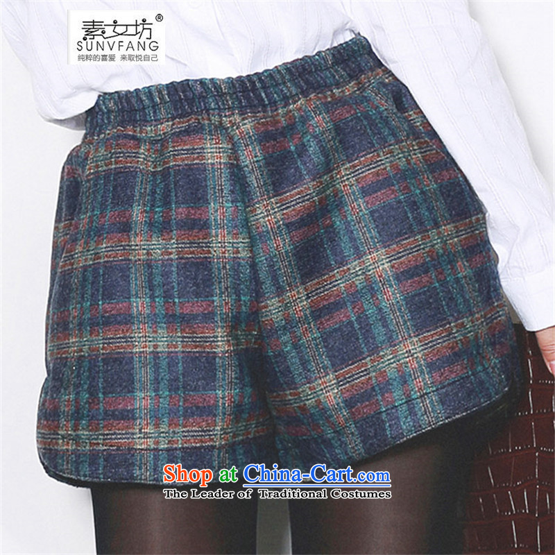 Motome square thick sister larger autumn and winter wild shorts 2015 autumn and winter to xl elastic waist latticed gross a shorts are the 5222 recommendation of the brown checkered 5XL weight, 180-210 Motome Fong (SUNVFANG) , , , shopping on the Internet