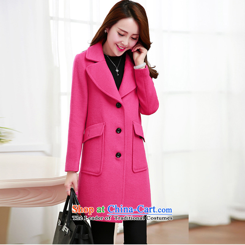 Van Gogh 倲 autumn 2015 Women's clothes new Korean version in the long hair loose coat XY140? The Red XL, Van Gogh 倲 fandong () , , , shopping on the Internet