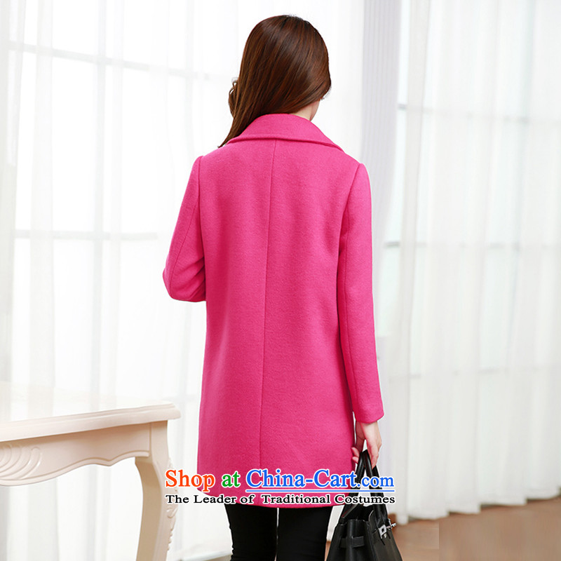 Van Gogh 倲 autumn 2015 Women's clothes new Korean version in the long hair loose coat XY140? The Red XL, Van Gogh 倲 fandong () , , , shopping on the Internet