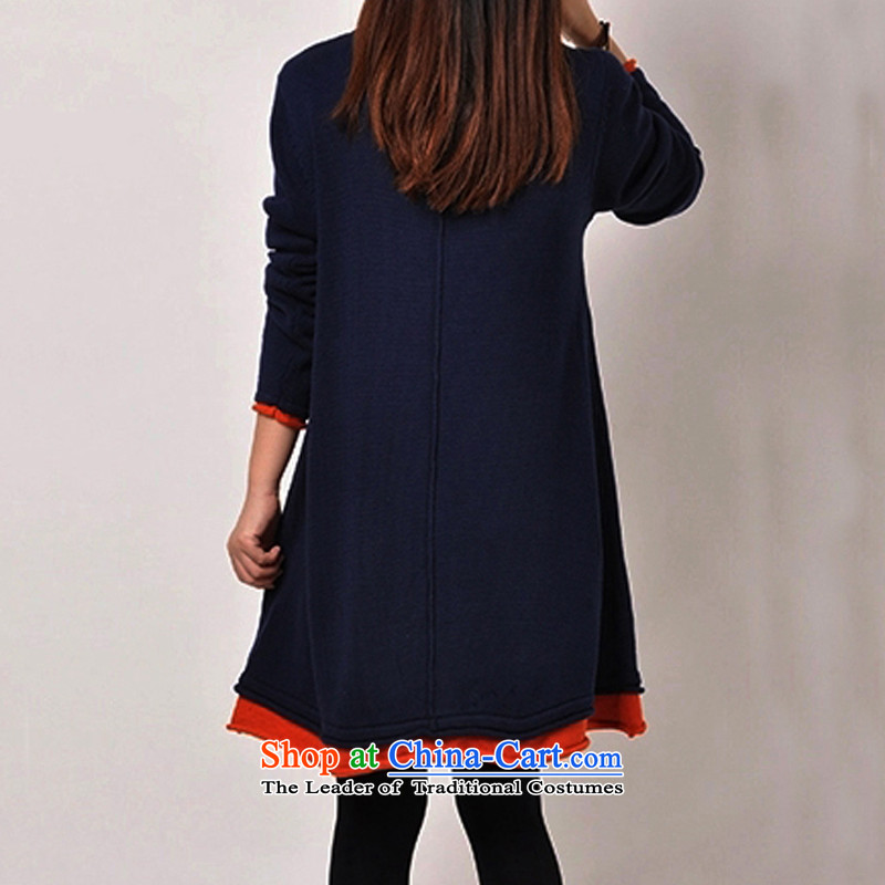 The Korean version of the fine xl female thick mm winter clothing skirt the lint-free video and slender, forming the basis of thick dresses blue Wisconsin, XXXXL, whisper , , , shopping on the Internet