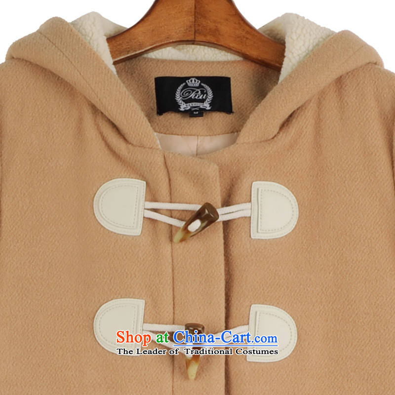 The Korean version of plain preppy girls in 2015 winter long horns Clip Cap Gross Gross?? a wool coat students Jacket Card its XL, simple (pusu) , , , shopping on the Internet