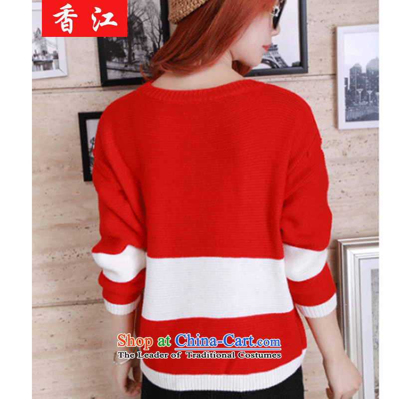 Xiang Jiang thick mm autumn large code t-shirt t-shirt thick sister female graphics thin to xl 200 catties thick people sweater girl graphics) Knitted Shirt 668 thin red large 3XL, Xiangjiang , , , shopping on the Internet