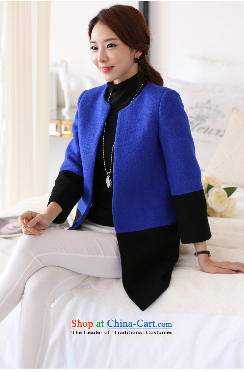 Rabbit 2015 new Gazelle Wolf Fall/Winter Collections in the Korean version of the Women's Long Sleeve 9 to the gross? a wool coat jacket Blue M picture, prices, brand platters! The elections are supplied in the national character of distribution, so action, buy now enjoy more preferential! As soon as possible.