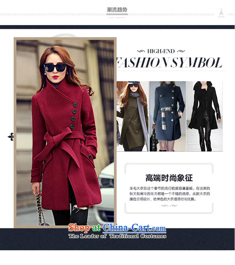 Ikago Ling autumn 2015 Women's clothes new Korean Version) loose. long long-sleeved jacket Y8021 gross? chestnut horses XXL picture, prices, brand platters! The elections are supplied in the national character of distribution, so action, buy now enjoy more preferential! As soon as possible.