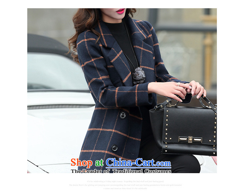 Xuan ina 2015 autumn and winter new a wool coat female Korean version of Sau San long latticed lapel temperament gross flows of female XX8521 coat? checkered picture of M, prices, brand platters! The elections are supplied in the national character of distribution, so action, buy now enjoy more preferential! As soon as possible.