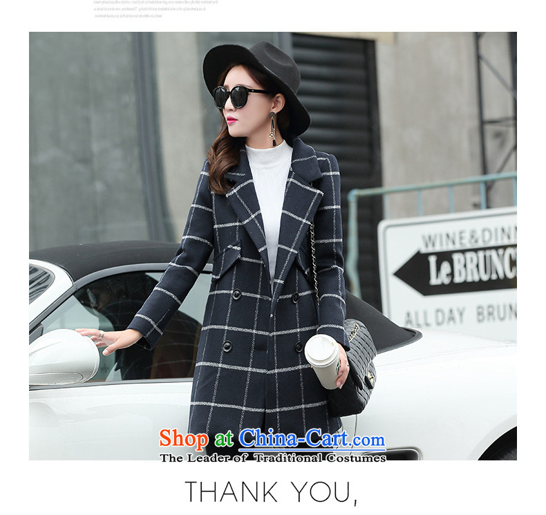 Xuan ina 2015 autumn and winter new a wool coat female Korean version of Sau San long latticed lapel temperament gross flows of female XX8521 coat? checkered picture of M, prices, brand platters! The elections are supplied in the national character of distribution, so action, buy now enjoy more preferential! As soon as possible.