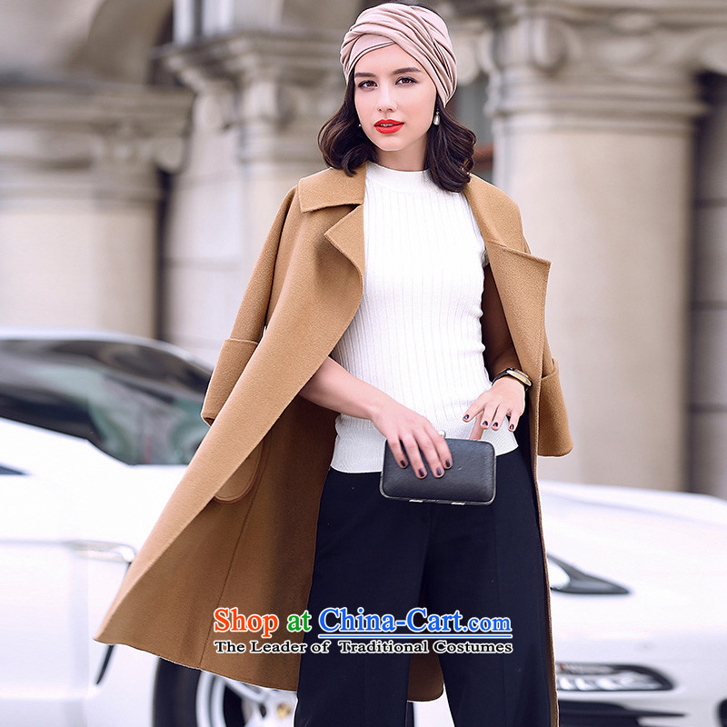 In the autumn of 2015, the new Pei 7 cuff wool double-side a wool coat girl in long hair? jacket and Sau San color M Ho Pei (lanpei) , , , shopping on the Internet