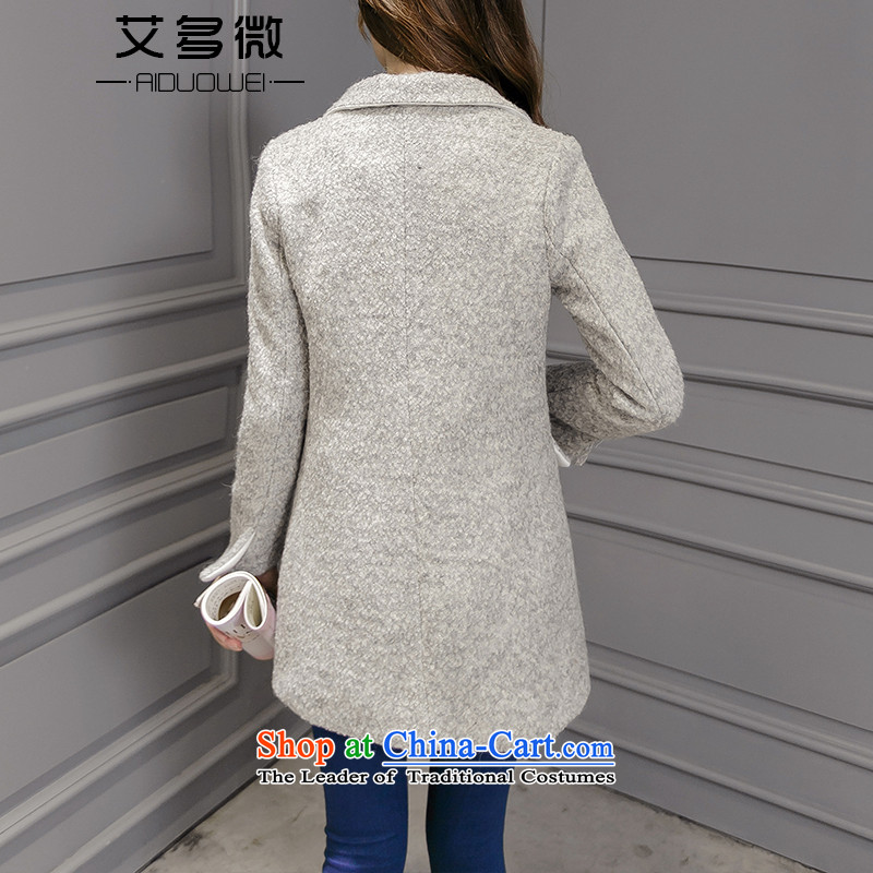 More than HIV micro- 2015 autumn and winter new Korean trendy code women lapel a wool coat in the long hair of Sau San? Jacket Color Picture , L, of women more micro , , , shopping on the Internet