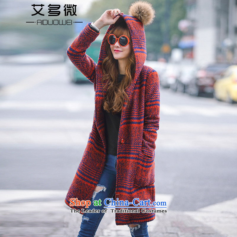 More than HIV micro- 2015 Fall/Winter Collections new Korean female loose video thin hair? coats that long thick hair? female red jacket , L, HIV more micro , , , shopping on the Internet