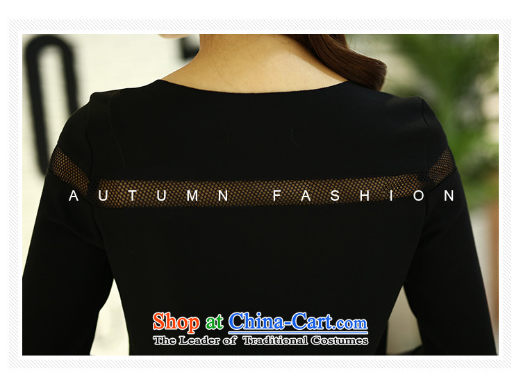 Szili Clinton plus hypertrophy code women 2015 Autumn New) thick mm sister Sau San video thin temperament long-sleeved stylish dresses 200 catties of fat, forming the basis of Borneo XXXL black skirt picture, prices, brand platters! The elections are supplied in the national character of distribution, so action, buy now enjoy more preferential! As soon as possible.