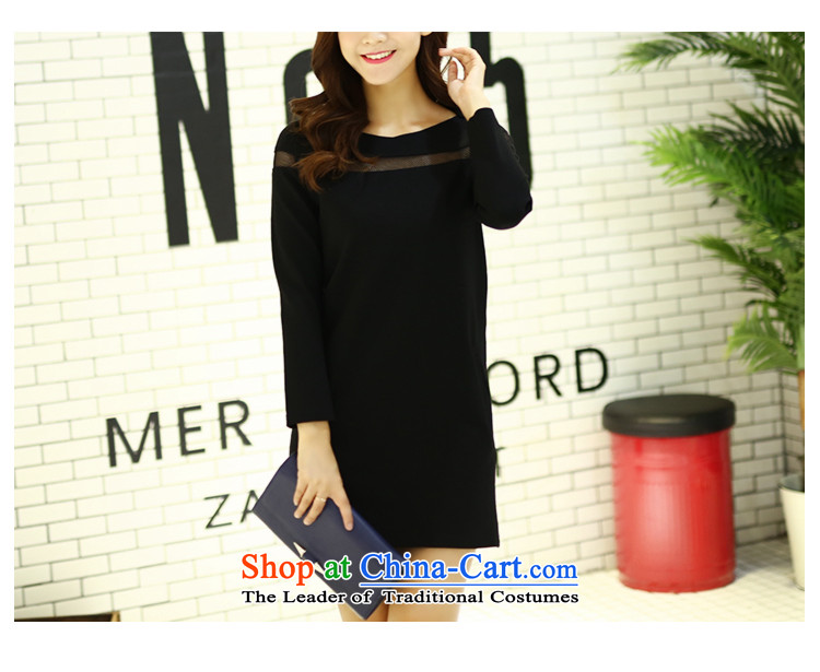 Szili Clinton plus hypertrophy code women 2015 Autumn New) thick mm sister Sau San video thin temperament long-sleeved stylish dresses 200 catties of fat, forming the basis of Borneo XXXL black skirt picture, prices, brand platters! The elections are supplied in the national character of distribution, so action, buy now enjoy more preferential! As soon as possible.