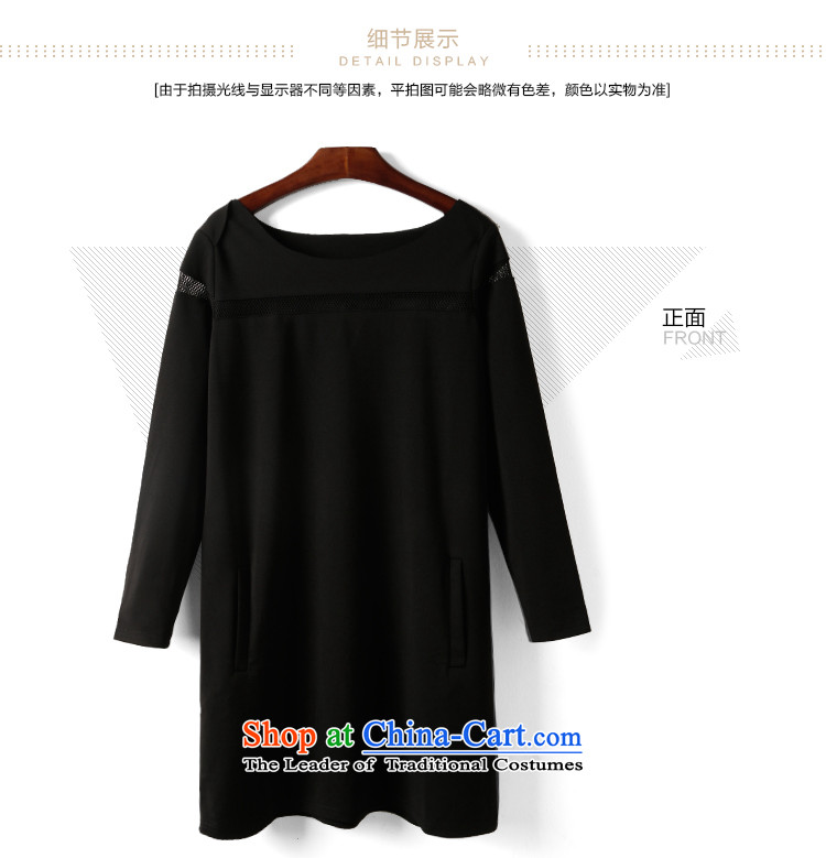 Szili Clinton plus hypertrophy code women 2015 Autumn New) thick mm sister Sau San video thin temperament long-sleeved stylish dresses 200 catties of fat, forming the basis of Borneo XXXL black skirt picture, prices, brand platters! The elections are supplied in the national character of distribution, so action, buy now enjoy more preferential! As soon as possible.