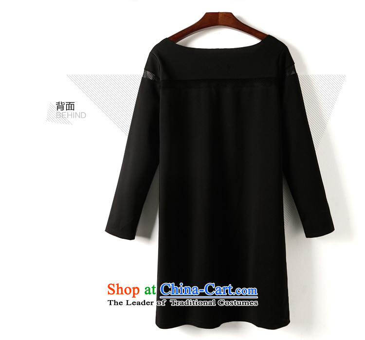 Szili Clinton plus hypertrophy code women 2015 Autumn New) thick mm sister Sau San video thin temperament long-sleeved stylish dresses 200 catties of fat, forming the basis of Borneo XXXL black skirt picture, prices, brand platters! The elections are supplied in the national character of distribution, so action, buy now enjoy more preferential! As soon as possible.