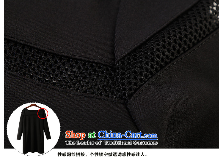 Szili Clinton plus hypertrophy code women 2015 Autumn New) thick mm sister Sau San video thin temperament long-sleeved stylish dresses 200 catties of fat, forming the basis of Borneo XXXL black skirt picture, prices, brand platters! The elections are supplied in the national character of distribution, so action, buy now enjoy more preferential! As soon as possible.