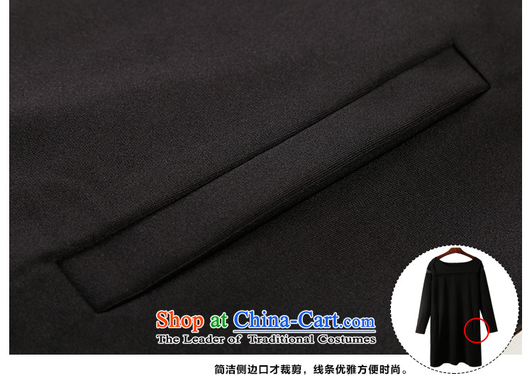Szili Clinton plus hypertrophy code women 2015 Autumn New) thick mm sister Sau San video thin temperament long-sleeved stylish dresses 200 catties of fat, forming the basis of Borneo XXXL black skirt picture, prices, brand platters! The elections are supplied in the national character of distribution, so action, buy now enjoy more preferential! As soon as possible.