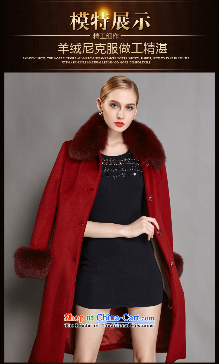 C.o.d. l-woo and purchase high-end women 2015 winter clothing new fox collar Cashmere wool coat gross sleeve and overcome coats gross? wine red L picture, prices, brand platters! The elections are supplied in the national character of distribution, so action, buy now enjoy more preferential! As soon as possible.