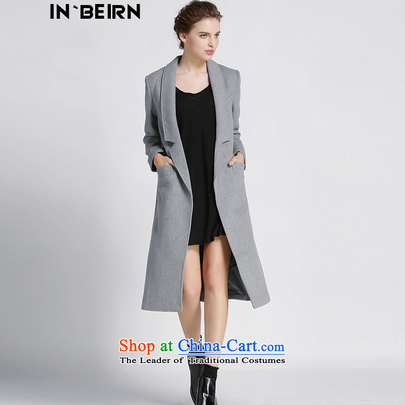 Government Printing 8n 2015 autumn and winter new original western van wool coat female suits for? Long temperament Sau San? smoke gray jacket gross?S