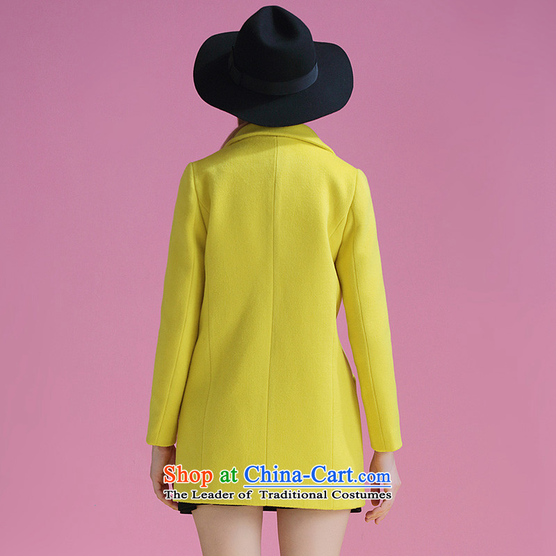 Ms Audrey Eu xivi xin gross? Women 2015 winter coats the new Korean fashion, long, thick a jacket Sau San Y754113 yellow S, Xin Wei , , , shopping on the Internet